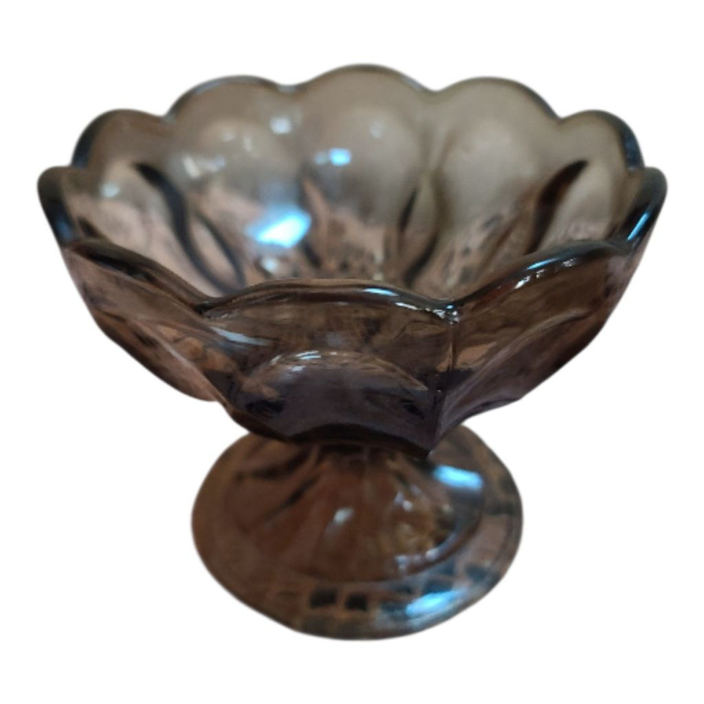 Vintage Anchor Hocking Brown Pedestal Candy Dish